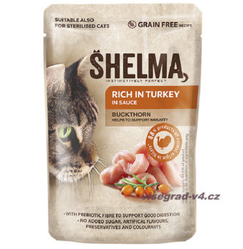 SHELMA - 85g Putenfilets - Steamed fillets rich in turkey with buckthorn in sauce - Putenfilets mit Sanddorn in Sauce